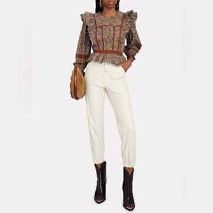 VERONICA BEARD
Bolton Cropped Faux Leather Cargo Pants